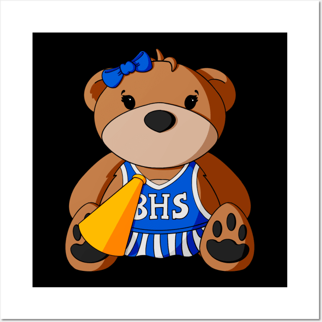 Head Cheerleader Teddy Bear Wall Art by Alisha Ober Designs